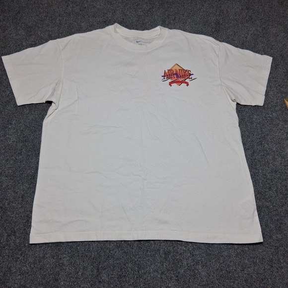 Used Men's Nike DNA Air White T Shirt with Big Logo in the Back Size Large - Picture 1 of 7